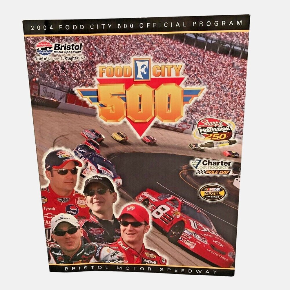 Food City 500 2004 Race Program  Jeff Gordon / Dale Earnhardt Jr / Kevin Harvick